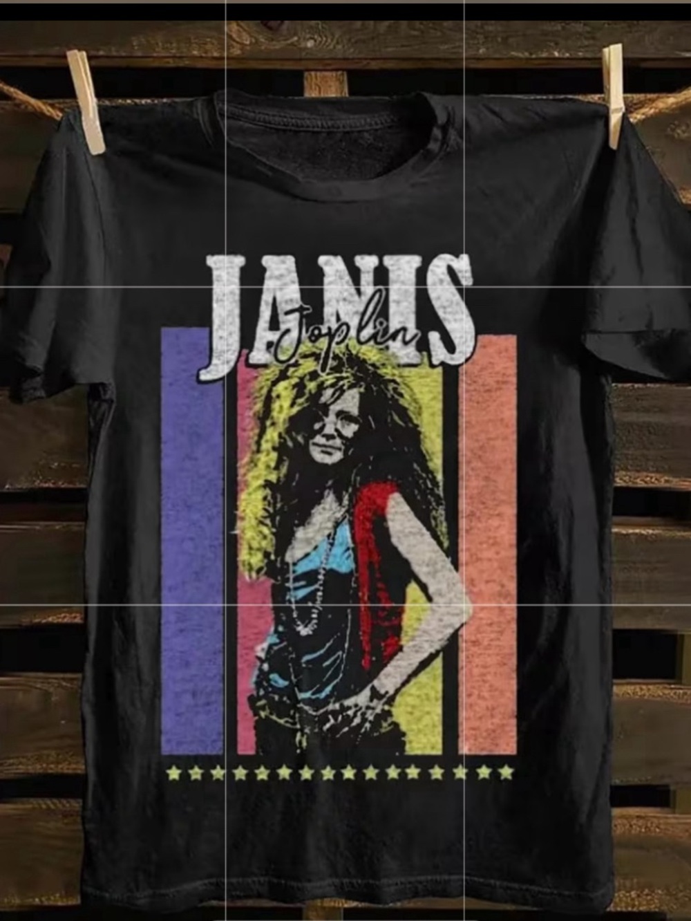 NEW Janis Joplin Vintage Style Black Graphic Tee Size 2X